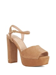 Dune London Brown Mayci Ultra Platform Sandals - Image 2 of 6