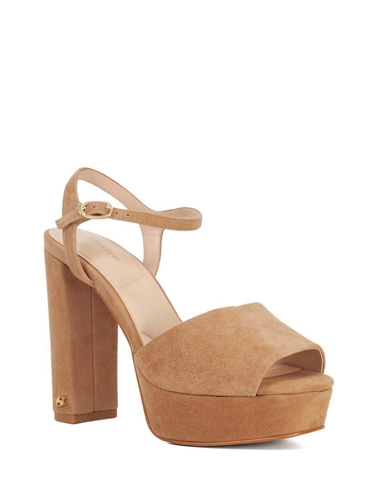 Dune London Brown Mayci Ultra Platform Sandals - Image 2 of 6