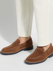 Замшевые лоферы Dune London Benet Penny - Изображение 1 из 6