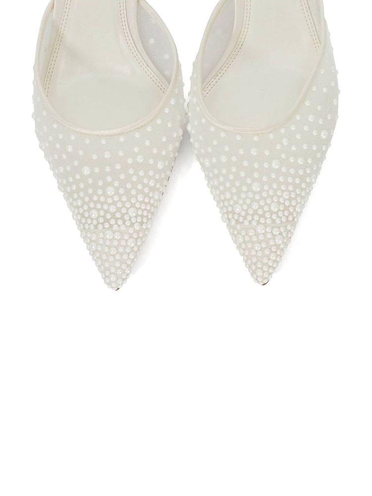 Dune London Cuddling Bridal Mesh Kitten Mule Heels - Bild 2 von 5 Dune London Cuddling Bridal Mesh Kitten Mule Heels - Bild 2 von 5