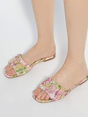 Dune London Pink Nautical Bug Flat Sandals - Image 1 of 6
