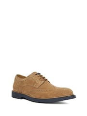 Dune London Brown Baileys Lace-Up Suede Gibson Shoes - Image 4 of 6