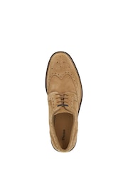 Dune London Brown Baileys Lace-Up Suede Gibson Shoes - Image 5 of 6