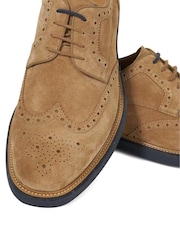 Dune London Brown Baileys Lace-Up Suede Gibson Shoes - Image 6 of 6