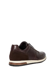 Dune London Brown Trilogy Laceles Laceless Slip On Runner Trainers - Image 4 of 6
