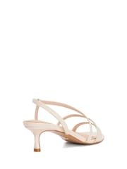 Dune London Cream Movement Asymmetric Kitten Heels - Image 5 of 6