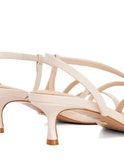 Dune London Cream Movement Asymmetric Kitten Heels - Image 6 of 6