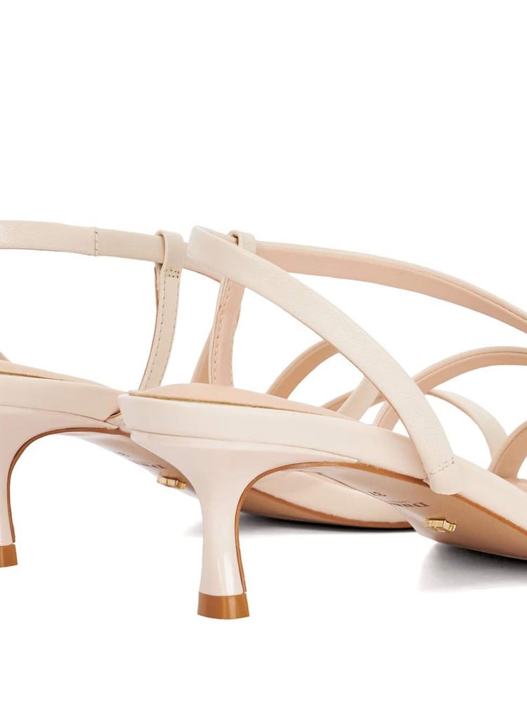 Dune London Cream Movement Asymmetric Kitten Heels - Image 6 of 6