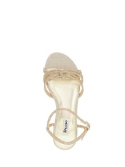 Dune London Gold Noa Flat Metalised Fibre Sandals - Image 5 of 6