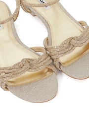 Dune London Gold Noa Flat Metalised Fibre Sandals - Image 6 of 6