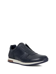 Dune London Blue Trilogy Laceles Laceless Slip On Runner Trainers - Image 4 of 6