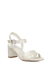 Dune London Cream Marriagemateria Bridal Satin Sandals - Image 2 of 6
