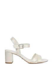 Dune London Cream Marriagemateria Bridal Satin Sandals - Image 4 of 6