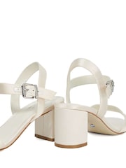 Dune London Cream Marriagemateria Bridal Satin Sandals - Image 6 of 6