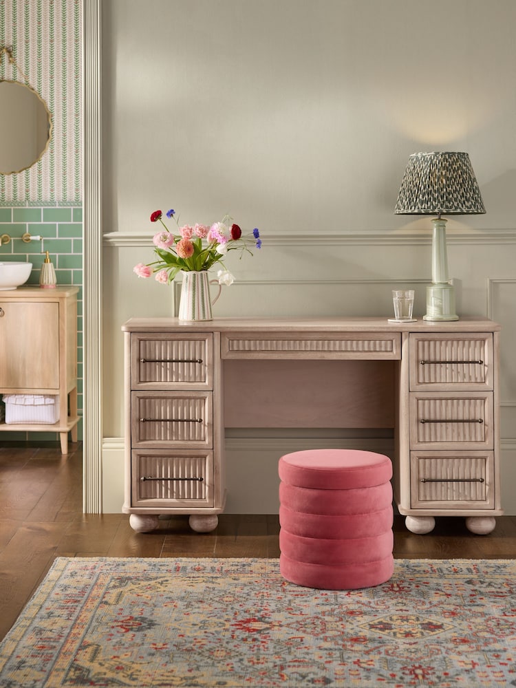 Light Natural Bourton Solid Mango Console Dressing Table - Image 1 of 11 Light Natural Bourton Solid Mango Console Dressing Table - Image 1 of 11