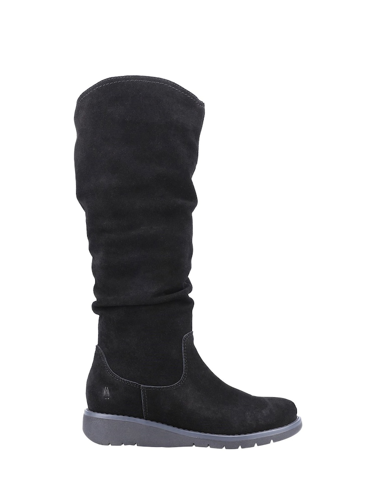 Hush Puppies Lucinda Slouch Knee High Black Boots - Image 1 of 4