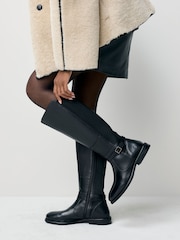 Hush Puppies Victoria Knee High Black Boots - Image 1 of 7