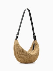 AllSaints Brown Half Moon Knot Shoulder Bag - Image 3 of 6