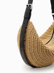 AllSaints Brown Half Moon Knot Shoulder Bag - Image 4 of 6