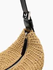 AllSaints Brown Half Moon Knot Shoulder Bag - Image 5 of 6