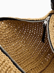 AllSaints Brown Half Moon Knot Shoulder Bag - Image 6 of 6
