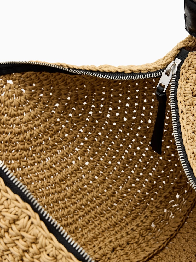 AllSaints Brown Half Moon Knot Shoulder Bag - Image 6 of 6 AllSaints Brown Half Moon Knot Shoulder Bag - Image 6 of 6