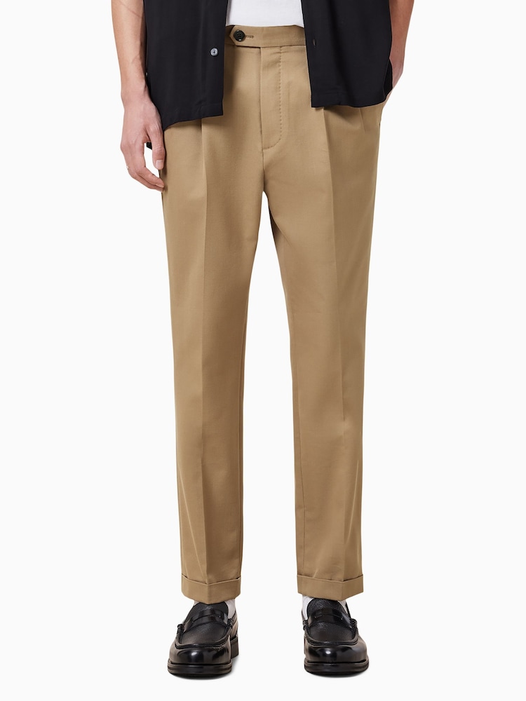 AllSaints Tan Brown Tallis Trousers - Image 1 of 1