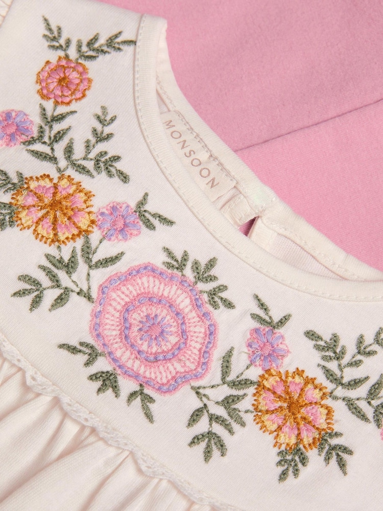 Monsoon Baby Embroidered 100% Cotton Tunic and Leggings Set - Imagen 5 de 5 Monsoon Baby Embroidered 100% Cotton Tunic and Leggings Set - Imagen 5 de 5