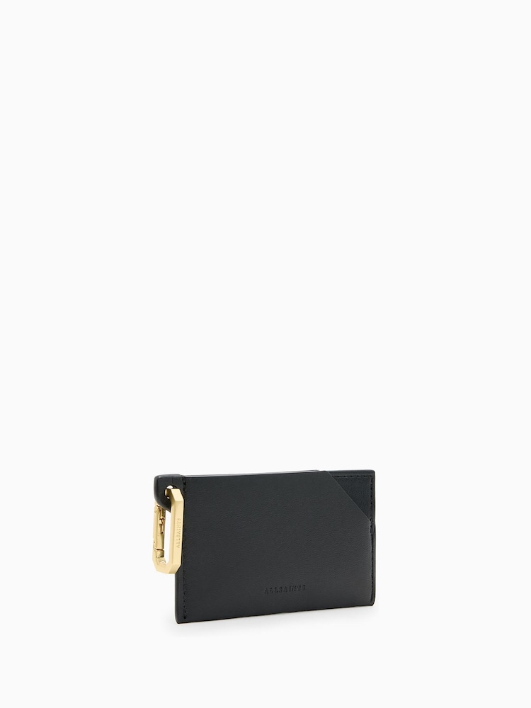 AllSaints Black Hex Cardholder - Image 2 of 5