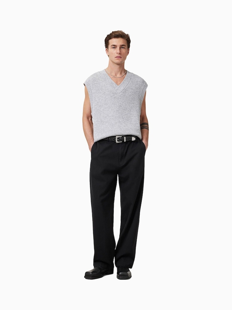 AllSaints Black Dawson Trousers - Image 2 of 11