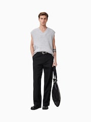 AllSaints Black Dawson Trousers - Image 4 of 11