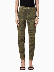 AllSaints Green Duran Skinny Cargo Jeans - Image 3 of 8