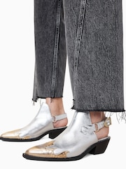 AllSaints Metallic Desola Stud Mules - Image 1 of 6