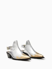 AllSaints Metallic Desola Stud Mules - Image 4 of 6
