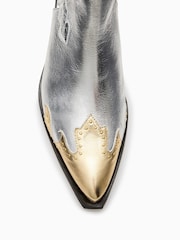 AllSaints Metallic Desola Stud Mules - Image 6 of 6