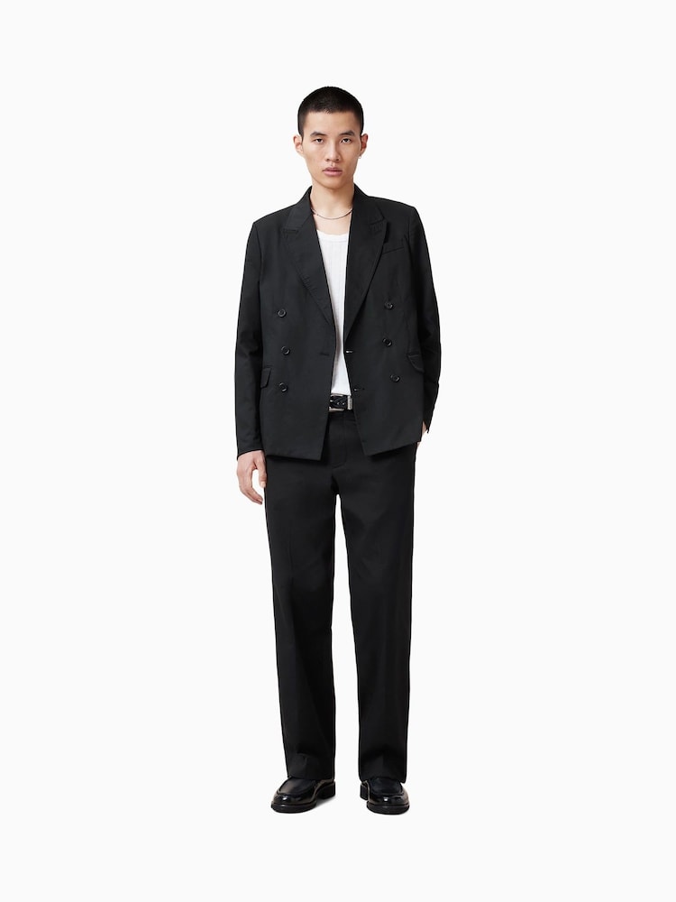 AllSaints Black Newton Trousers - Image 1 of 7