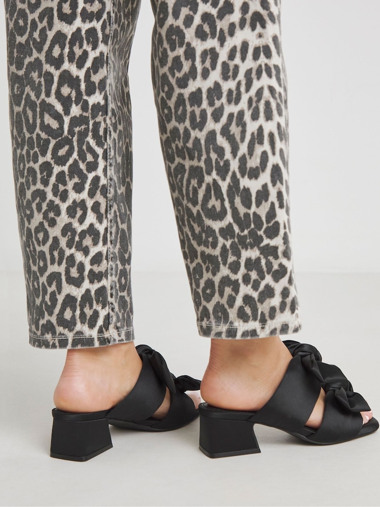 Simply Be Double Bow Low Heel Mules In Extra Wide Fit - Bild 2 von 4