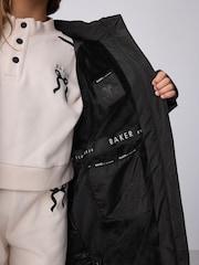 Baker by Ted Baker Shower Resistant Heat Seal Longline Padded Black Coat - Image 11 of 19