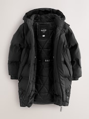 Baker by Ted Baker Shower Resistant Heat Seal Longline Padded Black Coat - Image 2 of 8