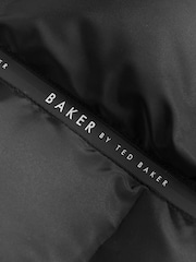Baker by Ted Baker Shower Resistant Heat Seal Longline Padded Black Coat - Image 4 of 8