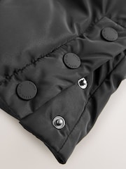 Baker by Ted Baker Shower Resistant Heat Seal Longline Padded Black Coat - Image 7 of 8