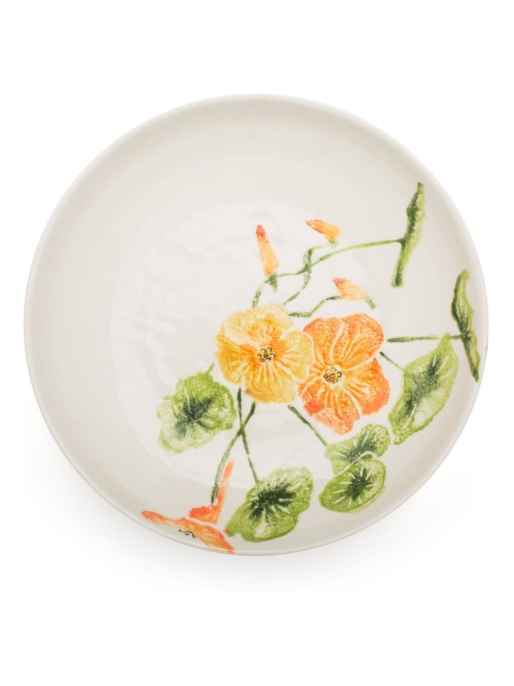 BlissHome Green Insalata Supper Bowl Nasturtium Flower - Image 2 of 3 BlissHome Green Insalata Supper Bowl Nasturtium Flower - Image 2 of 3
