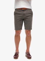Superdry Grey Chrome Officer Chino Shorts - Image 1 of 6