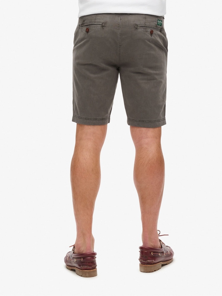 Superdry Grey Chrome Officer Chino Shorts - Image 2 of 6 Superdry Grey Chrome Officer Chino Shorts - Image 2 of 6