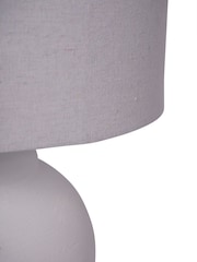 Libra Interiors White Rhodes Ceramic Lamp with Shade Large E GLS - Image 5 of 5