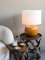Libra Interiors Brown Bruno Ceramic Table Lamp - Image 1 of 5