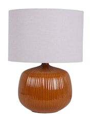 Libra Interiors Brown Bruno Ceramic Table Lamp - Image 2 of 5