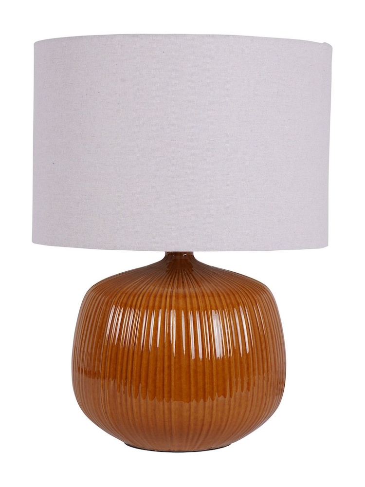 Libra Interiors Brown Bruno Ceramic Table Lamp - Image 2 of 5