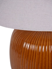 Libra Interiors Brown Bruno Ceramic Table Lamp - Image 4 of 5
