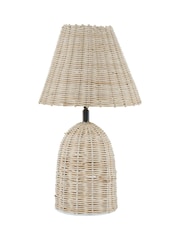 Libra Interiors Natural Mini Rattan Lamp Base and Shade - Image 2 of 5